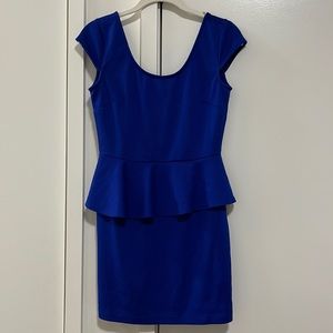 Royal blue semi formal mini dress
